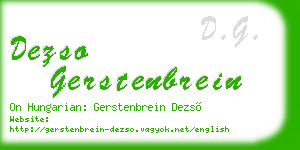 dezso gerstenbrein business card