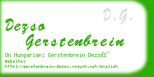 dezso gerstenbrein business card